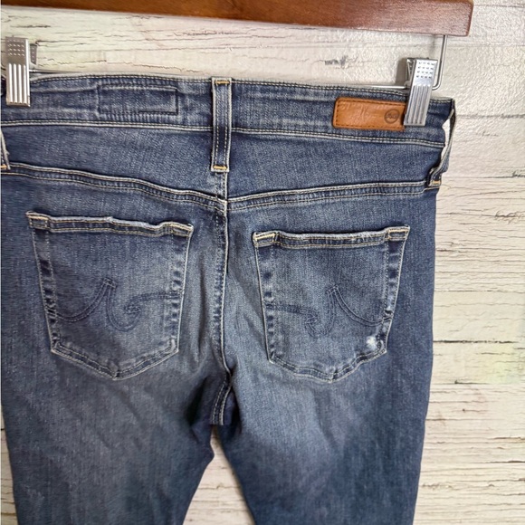 AG Adriano goldschmied Women's Dark Blue Distressed Skinny Jeans Farrah size 27 - Picture 6 of 8